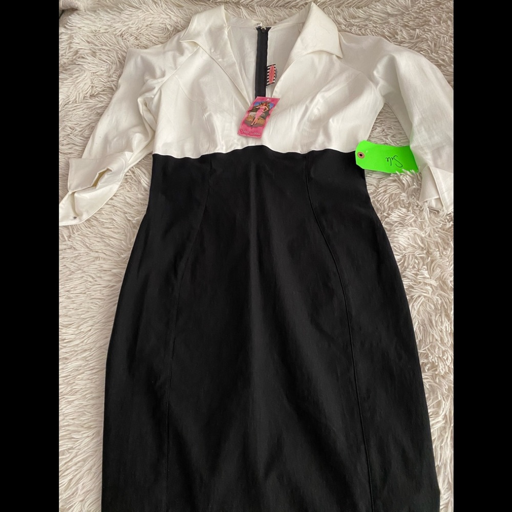 Pinup Girl Clothing dress in black and white